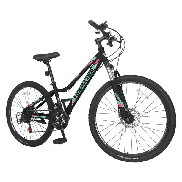 24 26 Inches Wheel Mountain Bicycles Lightweight Aluminum and Steel Frame Options MOPHOTO Mountain Bike for Mens Womens Adults 21 Speeds Disc Brake Mountain Road Bicycles